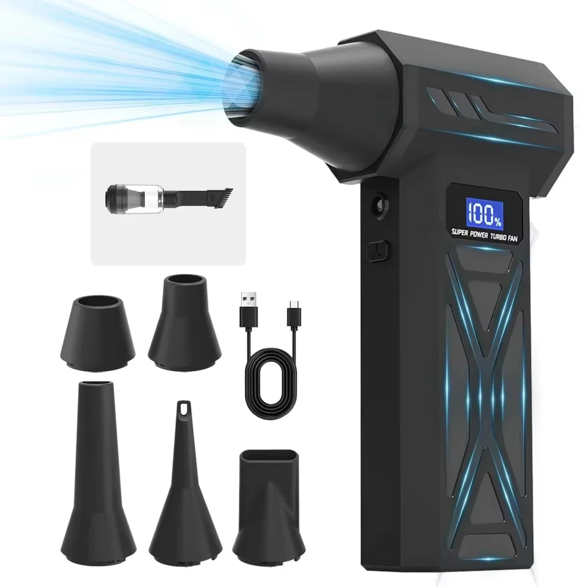 Vantoro Cordless Turbo Air Blower – High-Power Rechargeable Air Duster