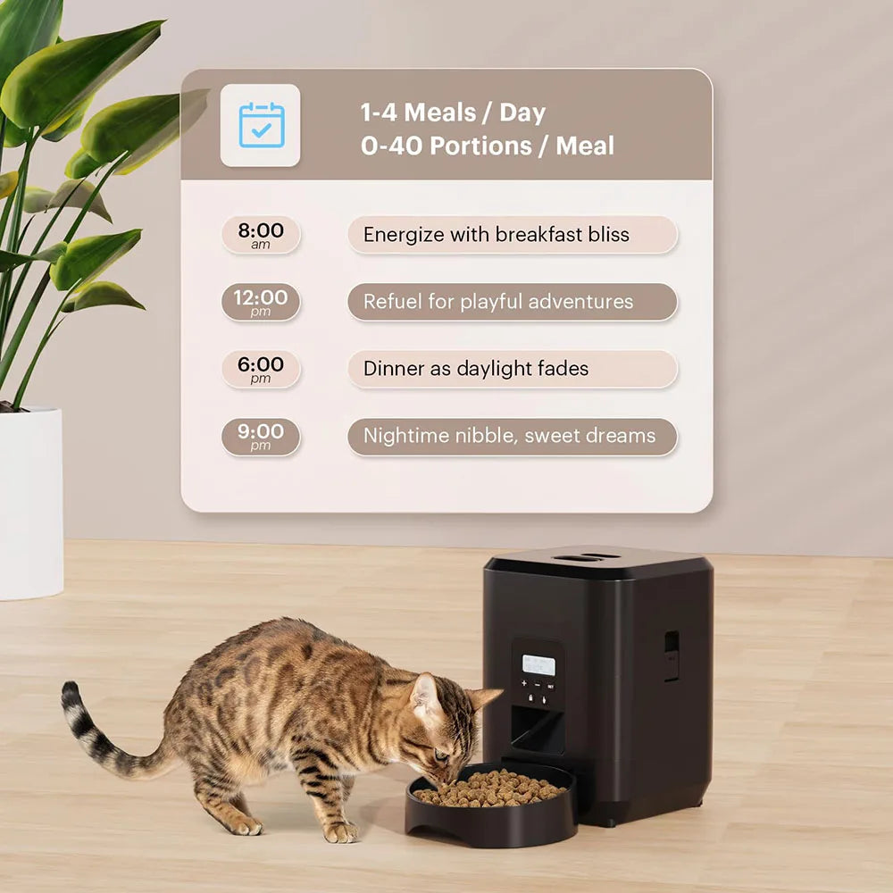Vantoro Smart Automatic Pet Feeder – WiFi Scheduled Feeding