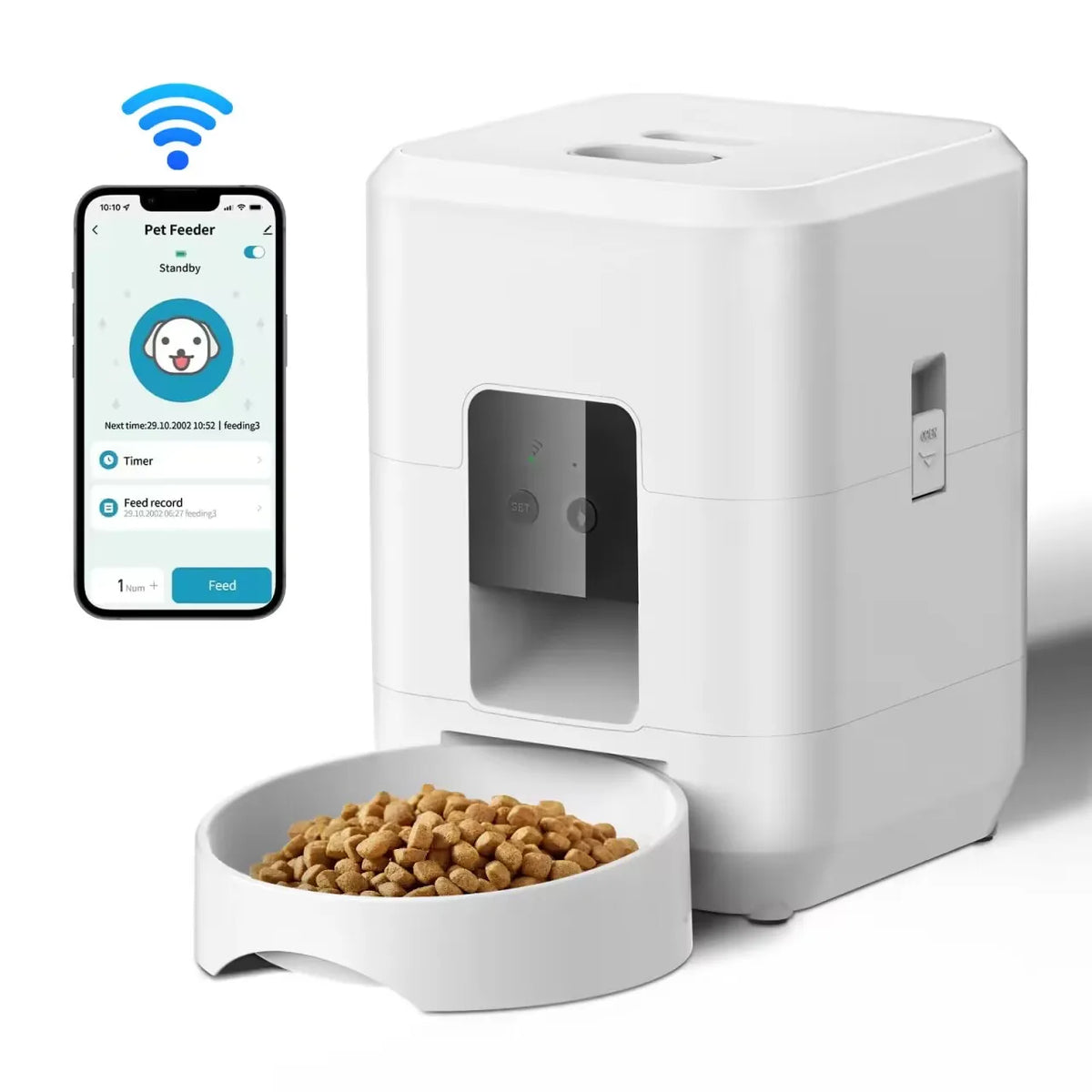 Vantoro Smart Automatic Pet Feeder – WiFi Scheduled Feeding