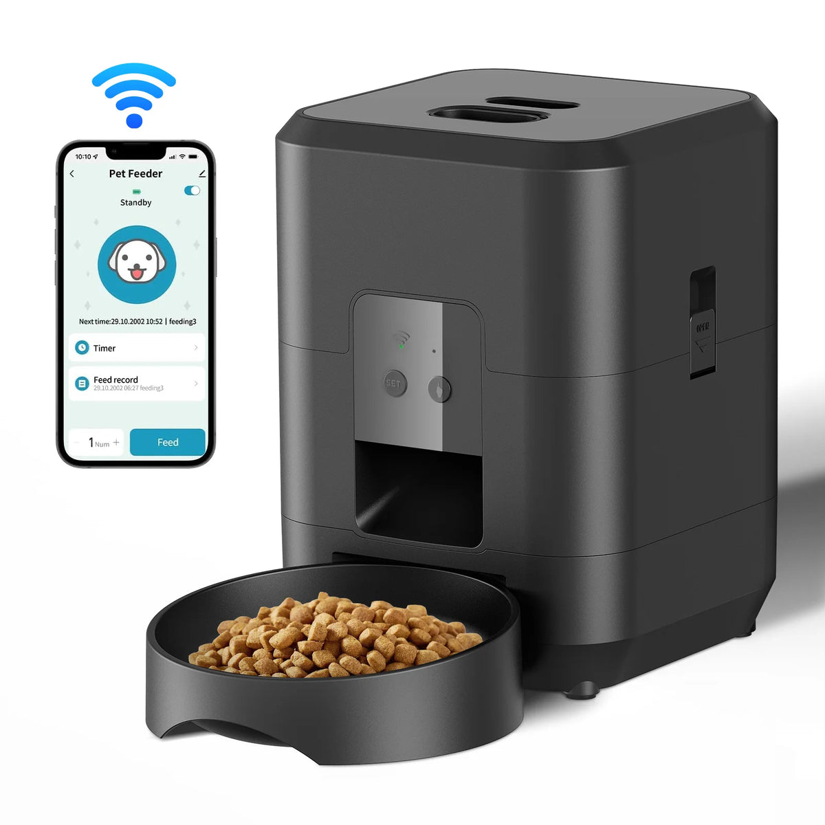 Vantoro Smart Automatic Pet Feeder – WiFi Scheduled Feeding